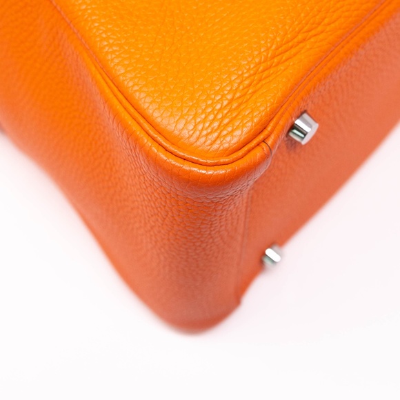 Hermes Clemence Lindy 30 Bag Feu PHW - Picture 4 of 11